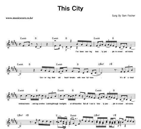 THIS CITY CHORDS (ver 3) by Sam Fischer @ Ultimate .